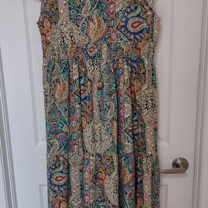 Colorful Paisley Maxi Dress